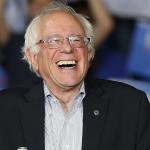 Bernie smiles meme