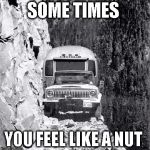 cliff drive | SOME TIMES; YOU FEEL LIKE A NUT | image tagged in cliff drive | made w/ Imgflip meme maker
