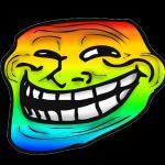 Rainbow Troll Face meme