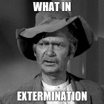 What in tarnation...... | WHAT IN; EXTERMINATION | image tagged in what in tarnation | made w/ Imgflip meme maker