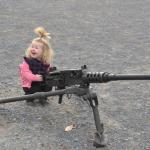 Baby girl machine gun