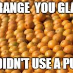 Oranges | ORANGE  YOU GLAD; I DIDN'T USE A PUN | image tagged in oranges | made w/ Imgflip meme maker