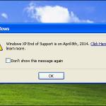 Windows xp end of rsupport