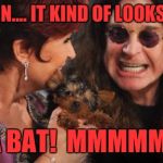 Selfish Ozzy | HOLD ON.... IT KIND OF LOOKS LIKE.... A BAT!  MMMMM! | image tagged in memes,selfish ozzy | made w/ Imgflip meme maker