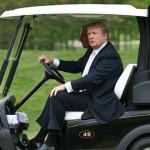 Trump on a Golf Cart