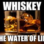 A Drink? | WHISKEY; THE WATER OF LIFE | image tagged in a drink | made w/ Imgflip meme maker