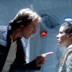 han solo pointing to princess leia