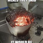 I don't think this is what they meant by lava cake | COOK YOUR OWN MEALS THEY SAID; IT WOULD BE FUN THEY SAID | image tagged in lava-licious | made w/ Imgflip meme maker