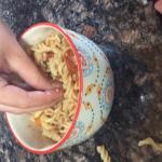 Italian hand in pasta