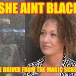Rachel Dolezal: They Way She Trippin | SHE AINT BLACK; SHE'S THE DRIVER FROM THE MAGIC SCHOOL BUS | image tagged in rachel dolezal,school bus,trippin' | made w/ Imgflip meme maker