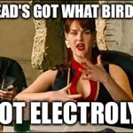 electrolytes | BUT, BREAD'S GOT WHAT BIRDS CRAVE; IT'S GOT ELECTROLYTES... | image tagged in electrolytes | made w/ Imgflip meme maker