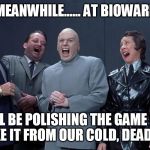 Mass Effect Andromeda - Quality Control | MEANWHILE...... AT BIOWARE; "WE'LL BE POLISHING THE GAME UNTIL THEY TAKE IT FROM OUR COLD, DEAD HANDS." | image tagged in mass effect andromeda | made w/ Imgflip meme maker