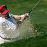 fat trump golfing sand maga