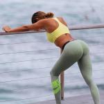 yoga pants railing