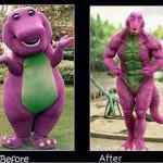 Barney Before and After meme