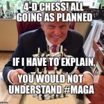 Trump is genius | 4-D CHESS! ALL GOING AS PLANNED; IF I HAVE TO EXPLAIN, YOU WOULD NOT UNDERSTAND #MAGA | image tagged in trump is genius | made w/ Imgflip meme maker