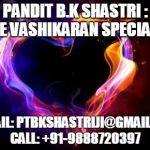 Pandit B.k Shastri : Love Vashikaran Specialist | PANDIT B.K SHASTRI : LOVE VASHIKARAN SPECIALIST; E-MAIL: PTBKSHASTRIJI@GMAIL.COM CALL: +91-9888720397 | image tagged in pandit bk shastri  love vashikaran specialist | made w/ Imgflip meme maker