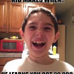 that face you make when.. | THE FACE YOUR KID MAKES WHEN.. HE LEARNS YOU GOT 20,000 POINTS ON IMGFLIP! | image tagged in the face you make when,face you make robert downey jr,imgflip,imgflip unite,mean while on imgflip | made w/ Imgflip meme maker