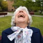 Elderly woman laughing LOL meme