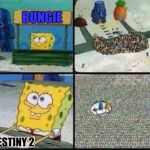 When it finally comes out, I bet GameStop will be filled like this. | BUNGIE; DESTINY 2 | image tagged in spongebob's hype stand,bungie,destiny 2,spongebob,memes | made w/ Imgflip meme maker