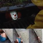 pennywise in sewer meme