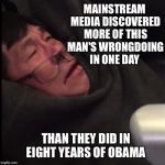 They didn't drink this guy's Kool Aid | MAINSTREAM MEDIA DISCOVERED MORE OF THIS MAN'S WRONGDOING IN ONE DAY; THAN THEY DID IN EIGHT YEARS OF OBAMA | image tagged in united airlines asian doc,obama,mainstream media,kool aid | made w/ Imgflip meme maker