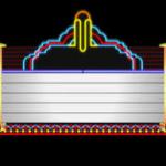 Blank movie marquee