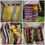 yarn shorts collage