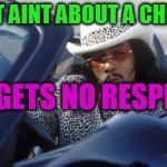 money mike | IF IT AINT ABOUT A CHECK; IT GETS NO RESPECT | image tagged in money mike | made w/ Imgflip meme maker