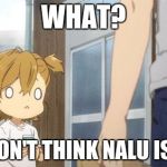 When You Insult My Anime Fandom | WHAT? YOU DON'T THINK NALU IS OTP? | image tagged in when you insult my anime fandom | made w/ Imgflip meme maker