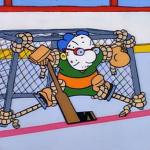 Milhouse the goalie