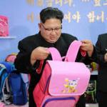 Kim Jong Un gets a pink backpack