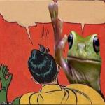 Frog Slapping Robin meme
