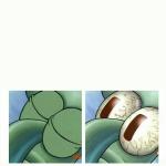 Squidward sleep meme