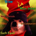Comrade Doge | Wow; Much Soviet; Very Comrade; So Communism; Such Equal | image tagged in comrade doge,doge,memes,trhtimmy | made w/ Imgflip meme maker