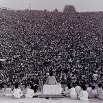 Swami Opening Woodstock - wikimedia; Public Domain