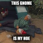 Gnome-asexual | THIS GNOME; IS MY HOE | image tagged in underpants gnomes | made w/ Imgflip meme maker