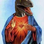 raptor jesus | KEEP CALM ITFC FANS  (AKA THEM "F@CKERS"); AND WORSHIP YOUR ONE & ONLY "MESSIAH"! | image tagged in raptor jesus | made w/ Imgflip meme maker