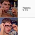 peter parker glasses meme