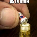 Utah beer small | HOW TO STAY UNDER .05 IN UTAH | image tagged in beer,small,utah,dui | made w/ Imgflip meme maker