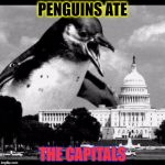 Penguins ate the Capitals | PENGUINS ATE; THE CAPITALS | image tagged in penguins ate the capitals | made w/ Imgflip meme maker