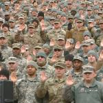 Troops taking oath meme