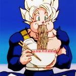 Goku eating