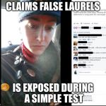 Moldylocks | CLAIMS FALSE LAURELS; IS EXPOSED DURING A SIMPLE TEST | image tagged in moldylocks | made w/ Imgflip meme maker