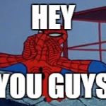 the spidergoonies | HEY; YOU GUYS | image tagged in the spidergoonies | made w/ Imgflip meme maker