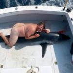 Naked man shark