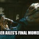 Roger Ailes's Final Moments - Jabba The Hutt | ROGER AILES'S FINAL MOMENTS. | image tagged in jabba the hutt strangled,roger ailes,leia bikini | made w/ Imgflip meme maker