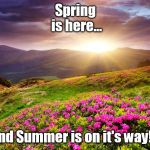 As seasons change | Spring is here... And Summer is on it's way!!! | image tagged in field of flowers,memes,seasons,spring,summer,good times | made w/ Imgflip meme maker