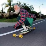 old guy on skateboard meme