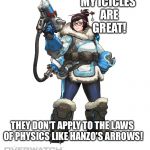 Mei Logic | MY ICICLES ARE GREAT! THEY DON'T APPLY TO THE LAWS OF PHYSICS LIKE HANZO'S ARROWS! | image tagged in mei logic | made w/ Imgflip meme maker